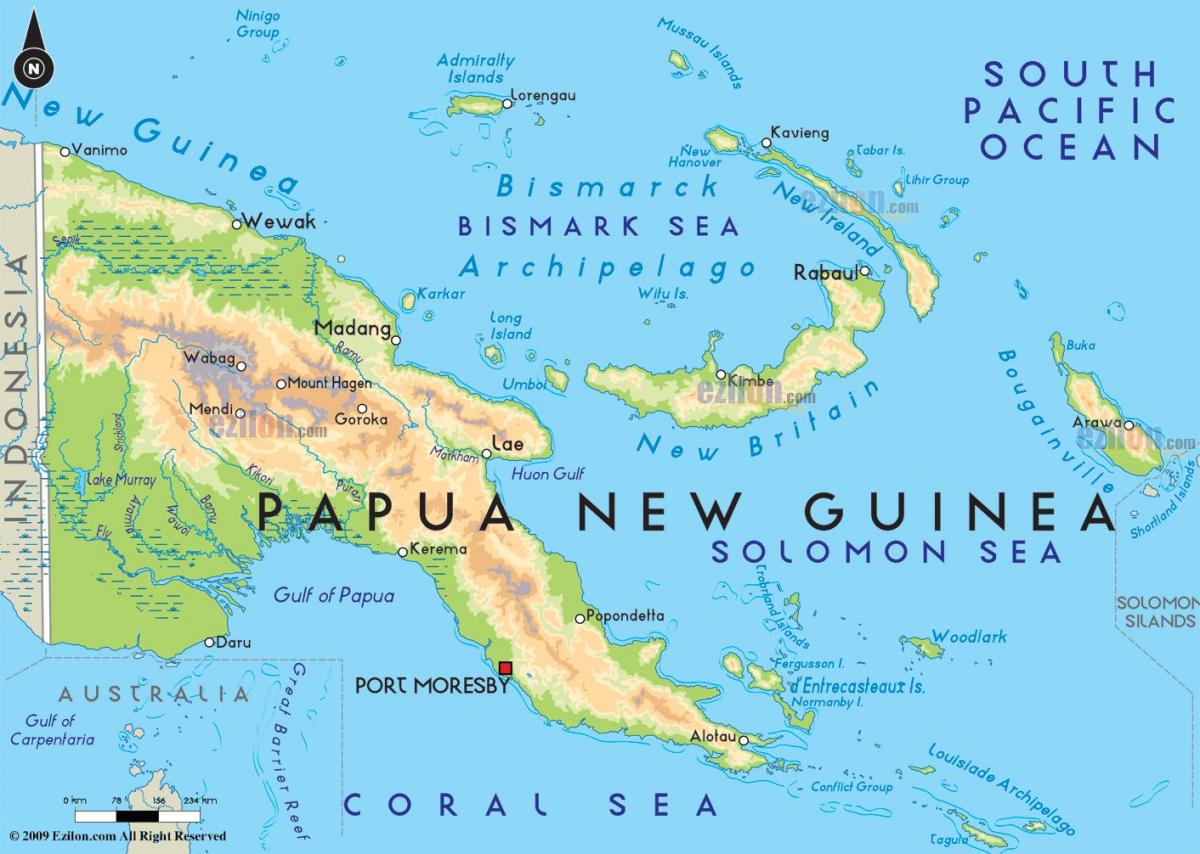 מפה של נמל מורסביי פפואה גינאה החדשה