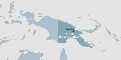 מפה של goroka פפואה גינאה החדשה