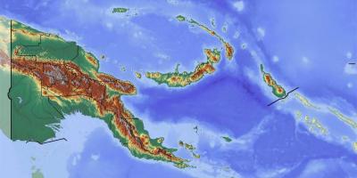 פפואה גינאה החדשה מפה טופוגרפית