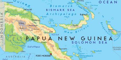 מפה של עיר הבירה של פפואה גינאה החדשה