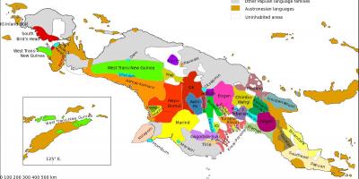 מפה של פפואה ניו גינאה שפה