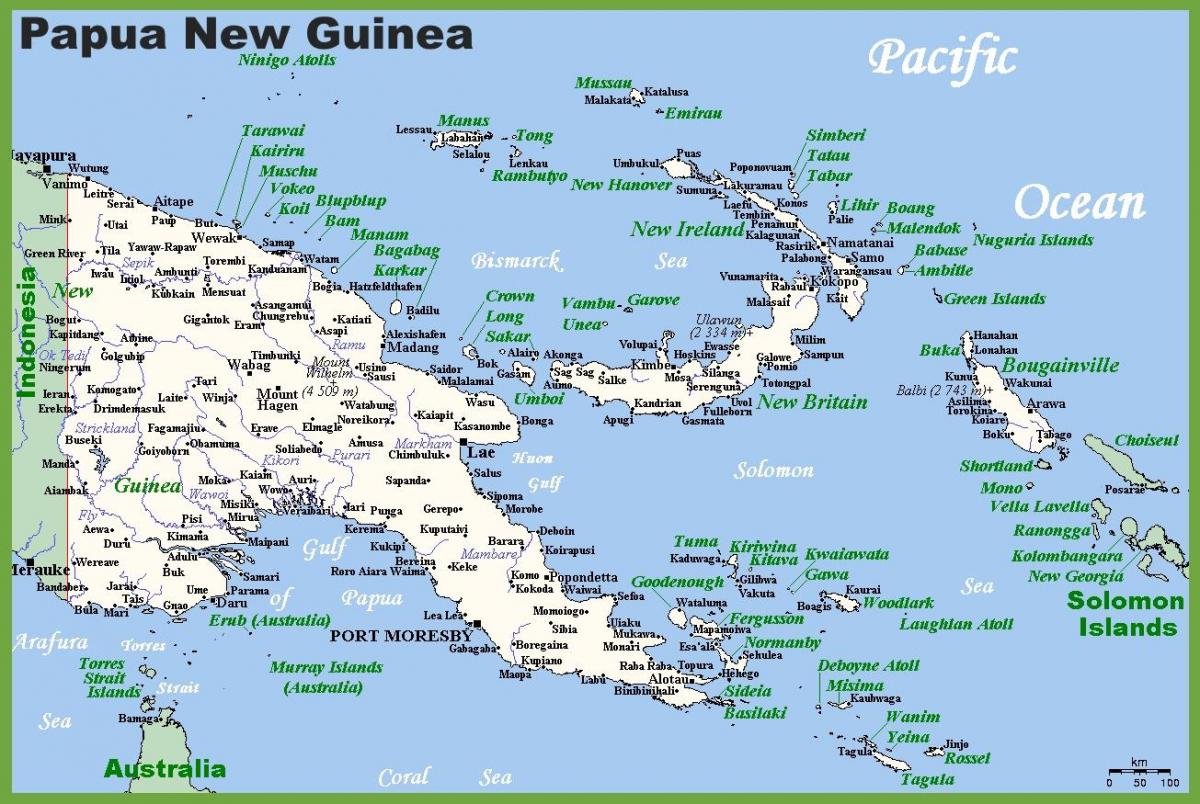 פפואה ניו גינאה מפה